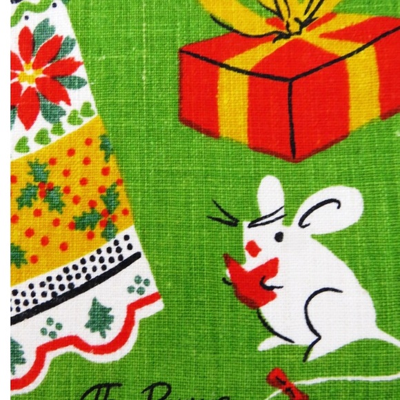 Vintage Christmas Angel Tea DishTowel Fallani & Cohn The Ryans Christmas linen - Picture 2 of 2